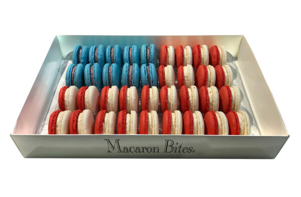 Macaron Bites Gift Box of 36 The American Flag, 36 Count