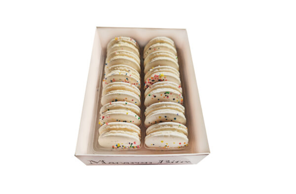 Cake Batter Macaron Cookies Gift Box - 12 Count