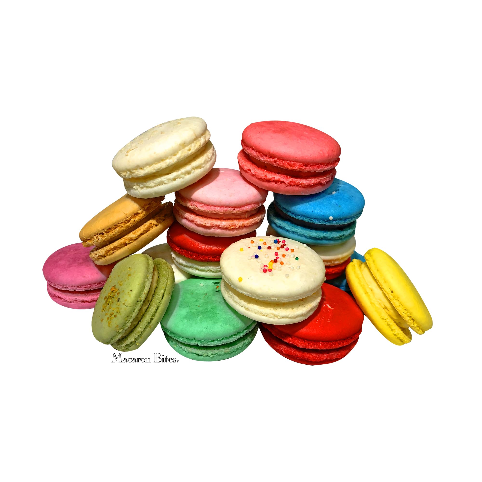 French Macarons - Macaron Bites American Flag (24 Count) | Gourmet Artisan Desserts, Handcrafted Assorted Flavors | Luxury French Pastries Gift Box for 4th of July, Christmas, Corporate Gifts, Weddings, Birthdays & Special Occasions - Image 8