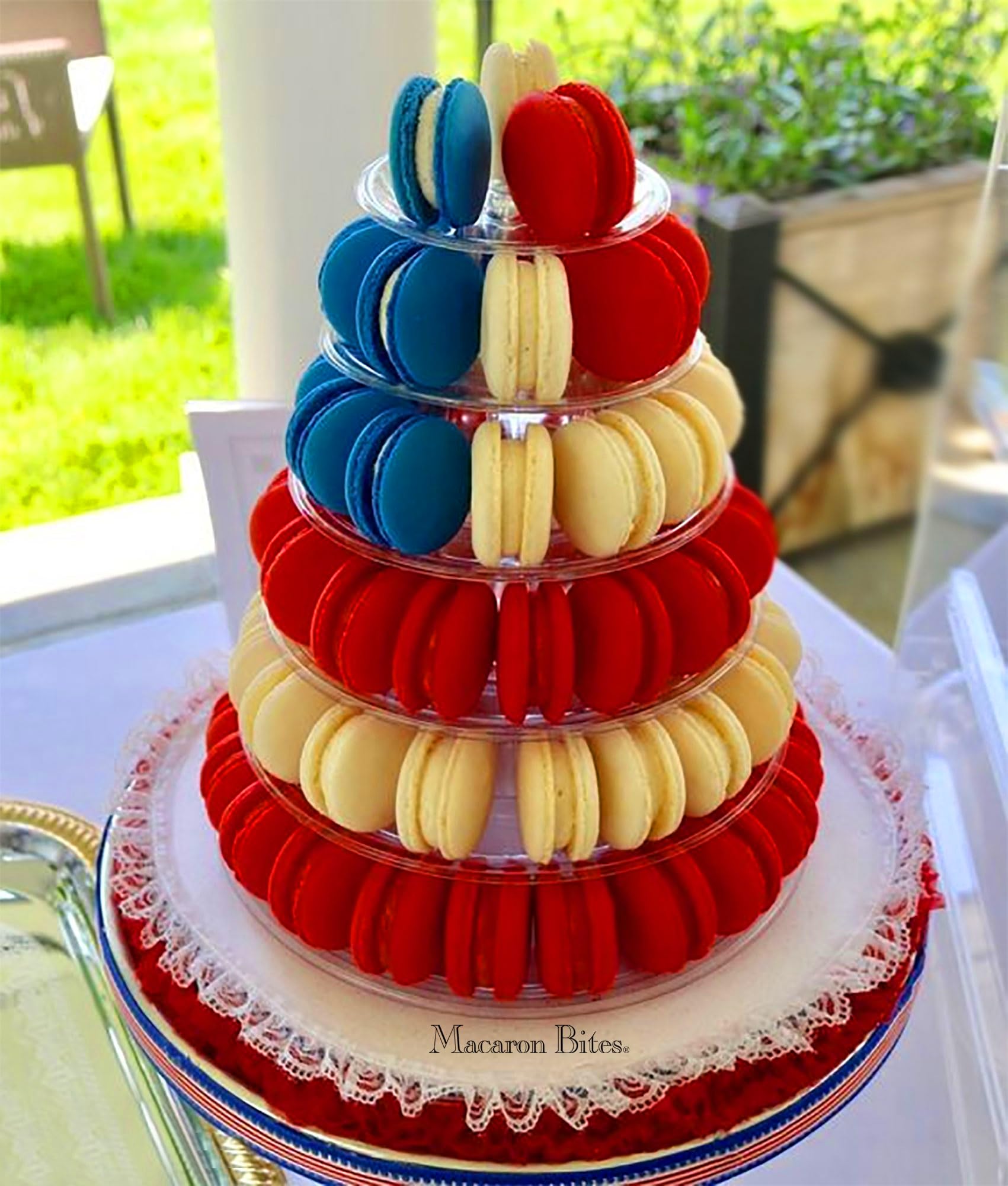 French Macarons - Macaron Bites American Flag (24 Count) | Gourmet Artisan Desserts, Handcrafted Assorted Flavors | Luxury French Pastries Gift Box for 4th of July, Christmas, Corporate Gifts, Weddings, Birthdays & Special Occasions - Image 9