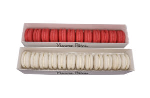 Red Velvet and Vanilla Macaron Cookie Gift Box, 24 Count
